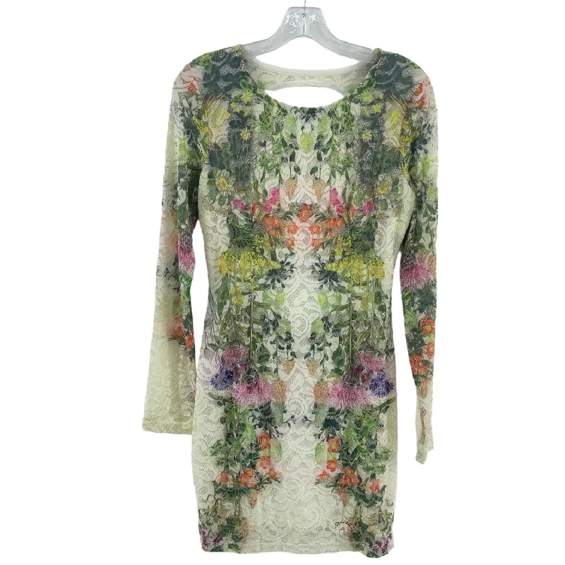 Super Bargain Forever 21 Green Floral Lace Bodycon Dress Women’s Medium NWT Nylon Spandex