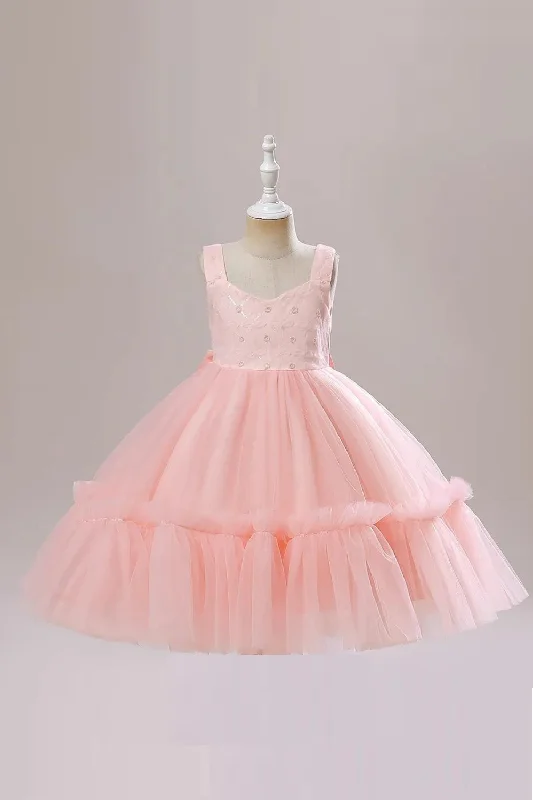 Take Advantage Girls Party Dresses Old Children Pink Dress Sweet Birthday Wedding Ball Gown Kids