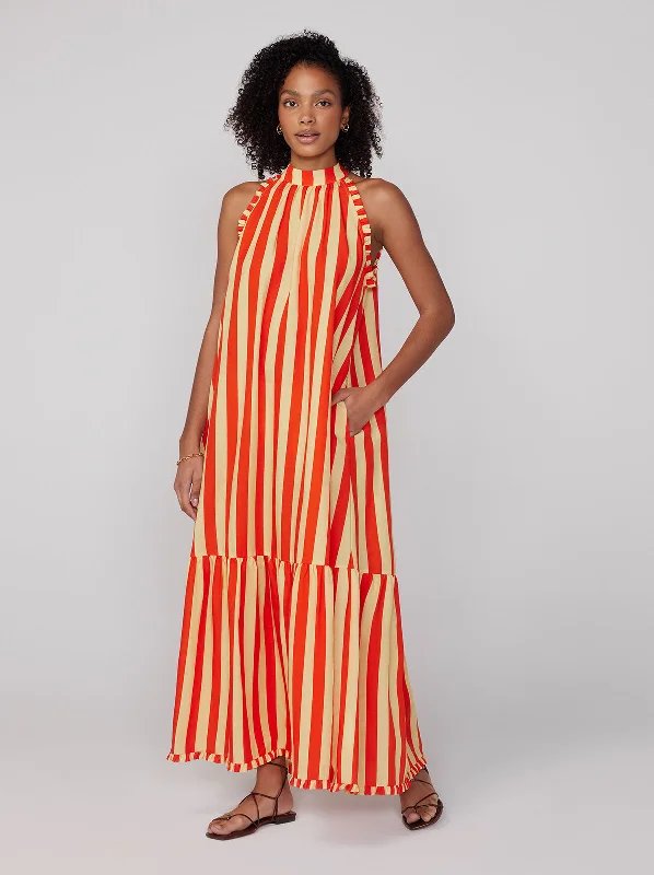 Deal of the Week Lulu Striped Halterneck Maxi Dress