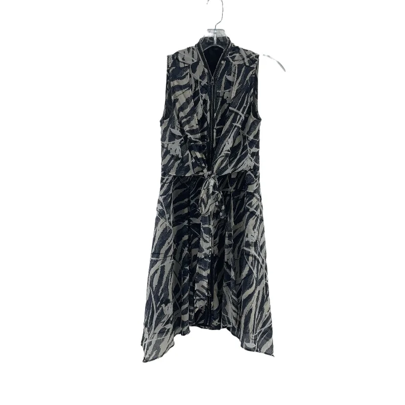 Unmissable Offer ALLSAINTS Gray Print Zip Tie-Front Knee Length Blouson Dress Women’s S Preowned Unmissable Offer ALLSAINTS Gray Print Zip Tie-Front Knee Length Blouson Dress Women’s S Preowned
