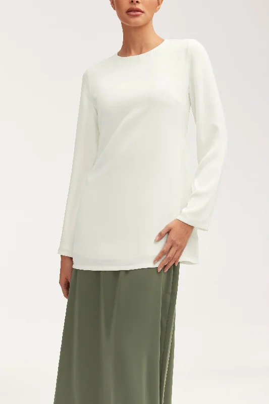 Doorbuster Deal Amela Satin Top - Buttercream