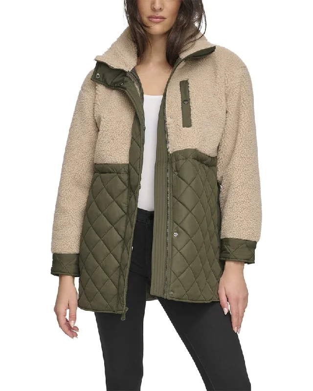 Savings Galore Andrew Marc Longline Quilted Jacket