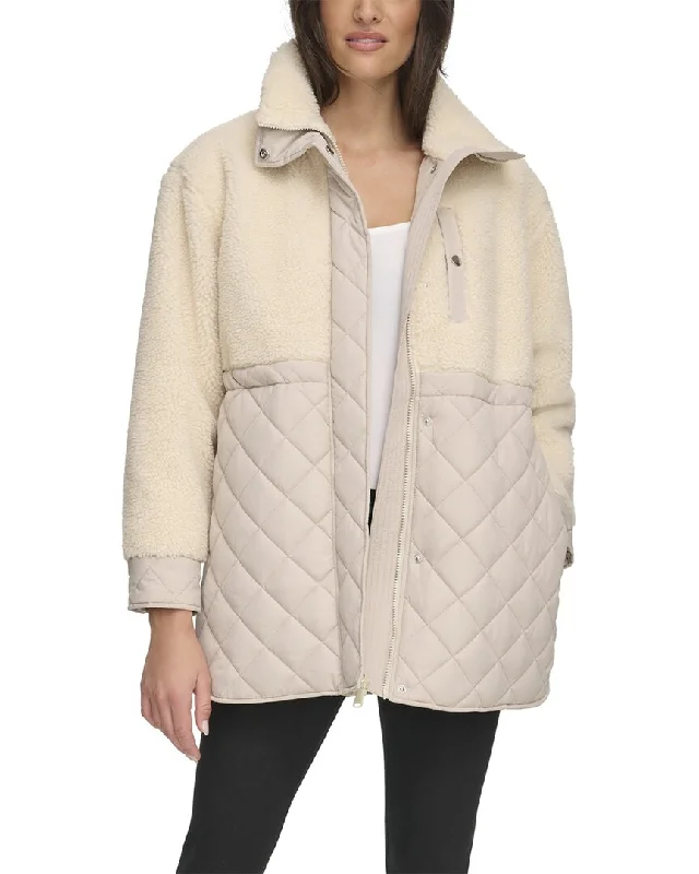 Great Deals Andrew Marc Longline Quilted Jacket
