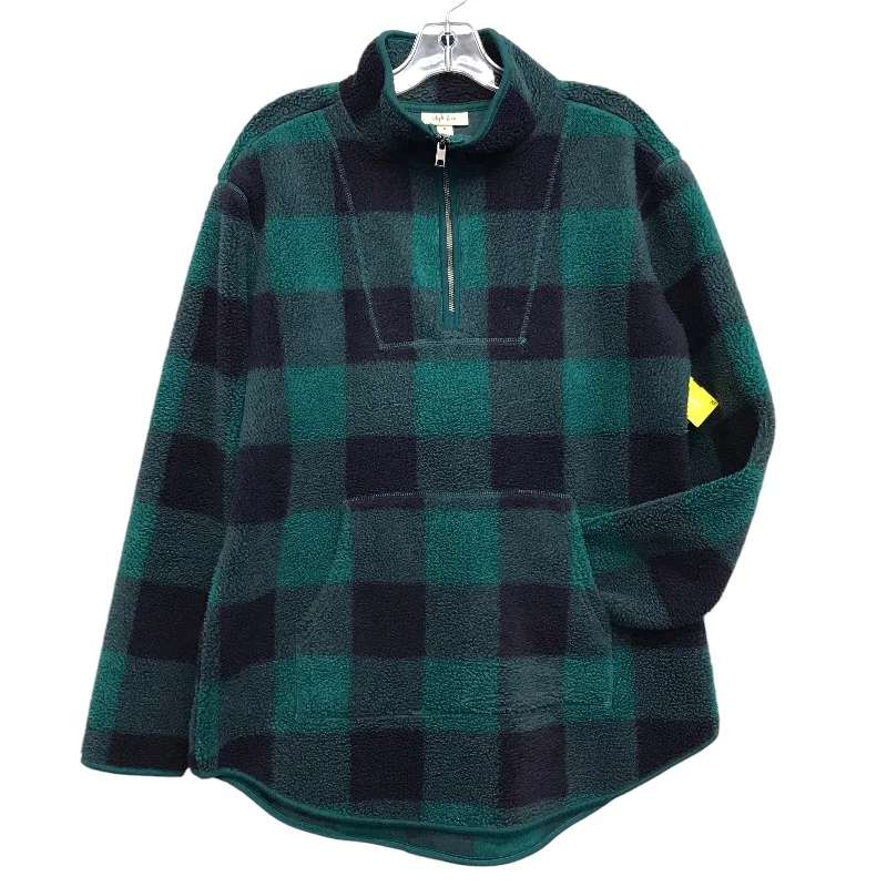 Hurry In Athletic Fleece By Style And Company In Blue & Green, Size:M