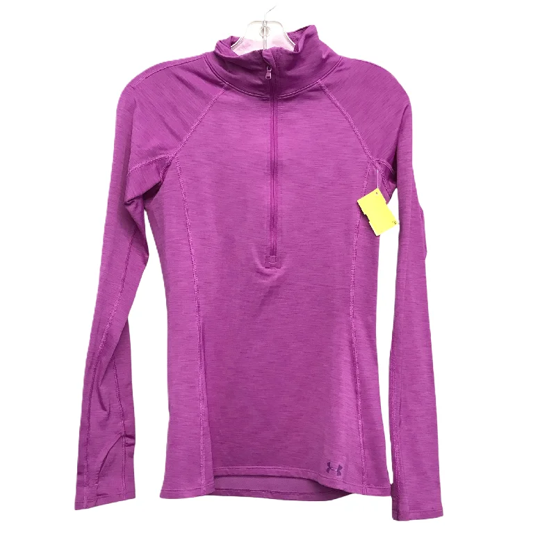 Instant Savings Athletic Top Long Sleeve Collar By Under Armour In Purple, Size: Xs