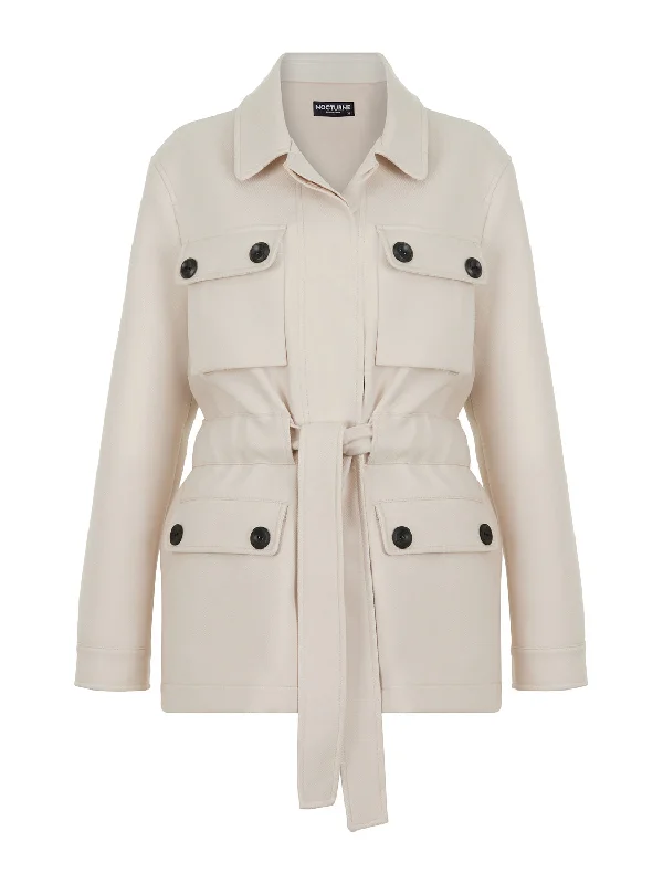New Deals Belted Fluffy Jacket