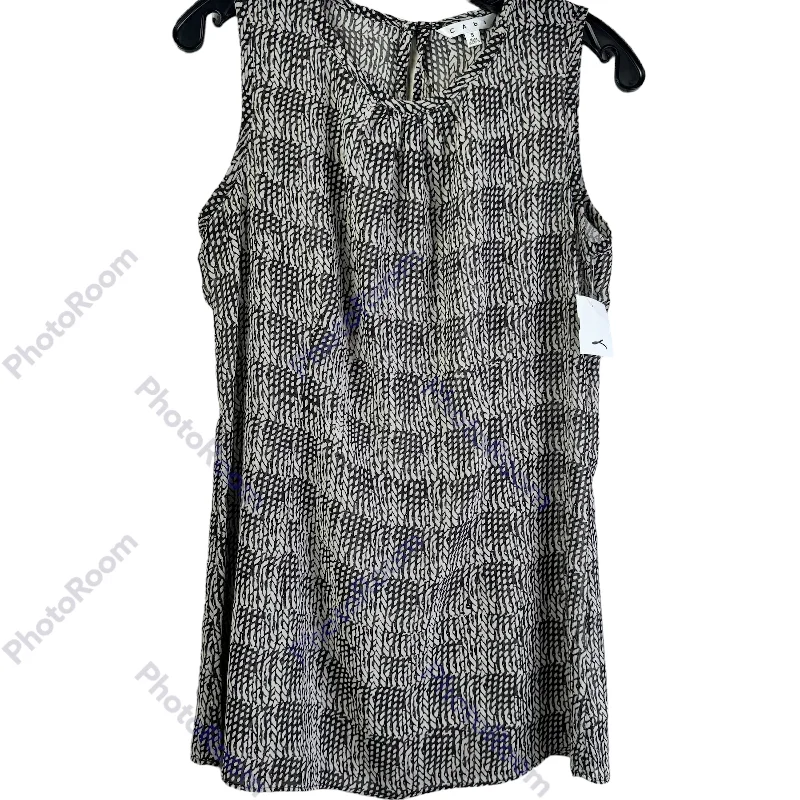Can't Miss Black & Tan Blouse Sleeveless Cabi, Size S