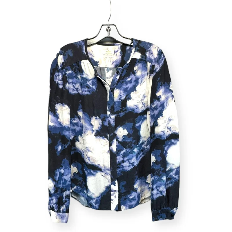 Hot Deal Dusk Clouds Print Crepe Blouse By Kate Spade  Size: 8