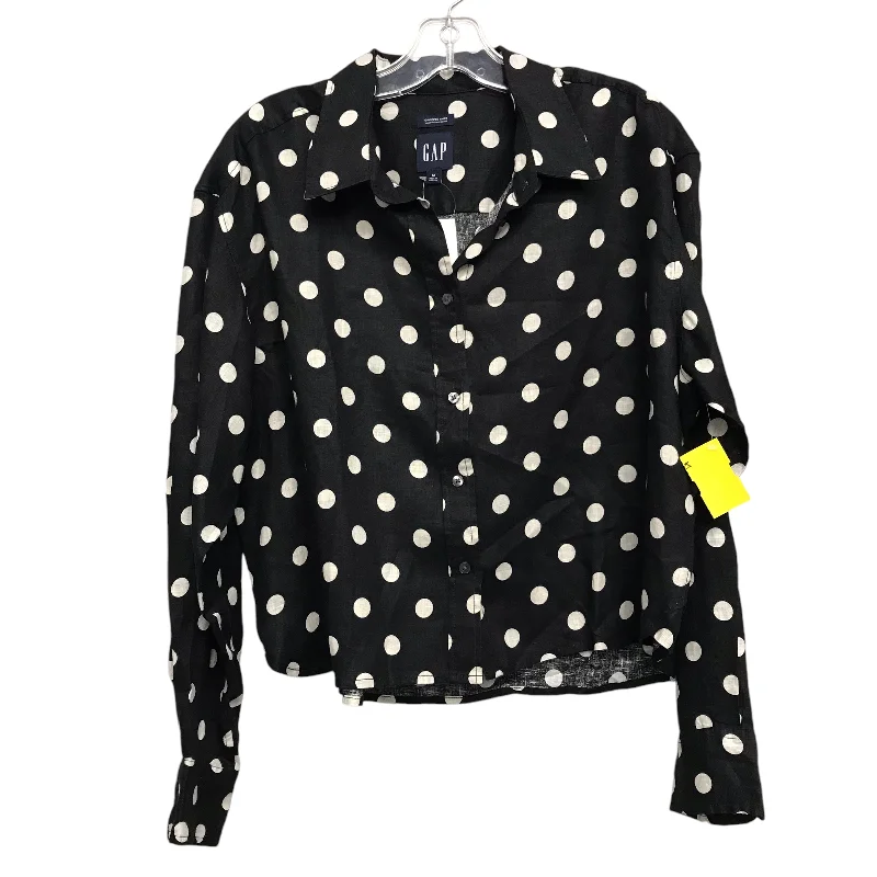 Buy Now Blouse Ls By Gap In Black & White, Size:M