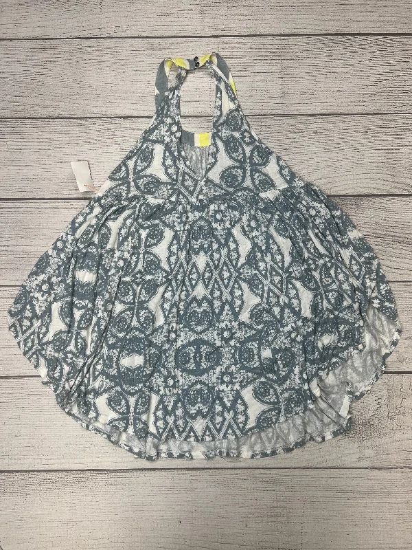 Overstock Sale Blue White Top Sleeveless Free People, Size S