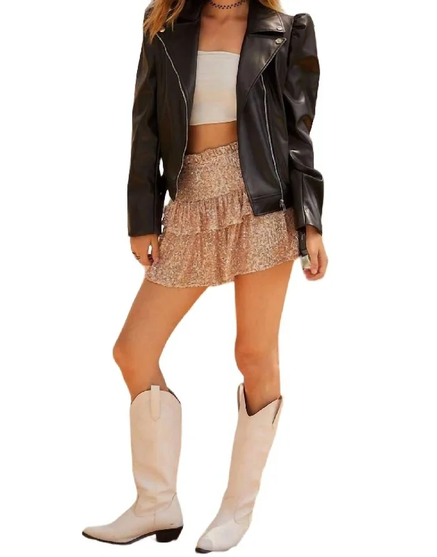 Weekend Deal Buckle Leather Biker Moto Jacket In Black