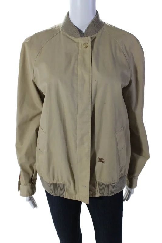 Exclusive Savings Burberrys Womens Khaki Full Zip Long Sleeve Bomber Jacket