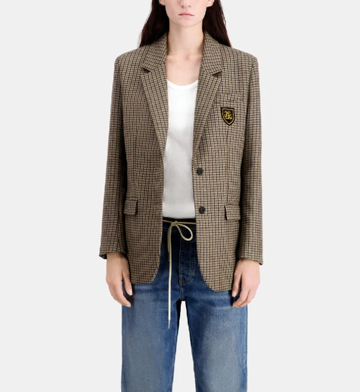 Deal Alert Checkered Blazer