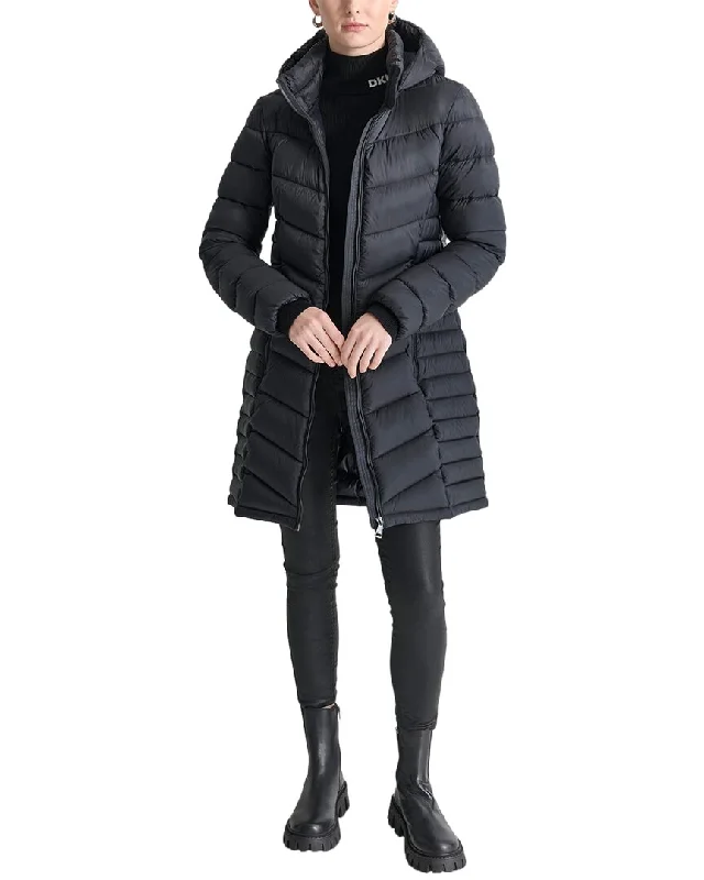 Deep Discounts DKNY Long Packable Coat