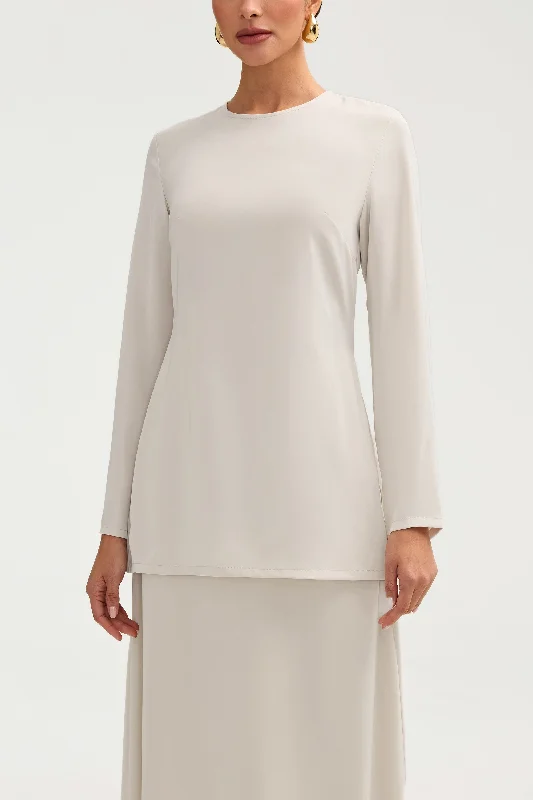 Low Prices Essential Satin Top - Stone