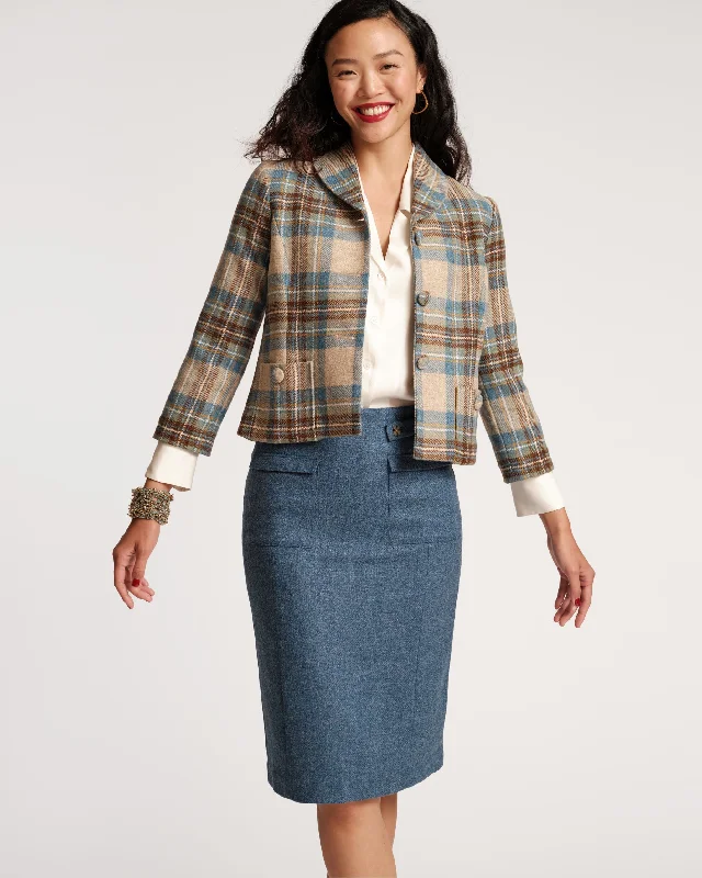 Steals and Deals Finley Wool Blazer Stewart Plaid
