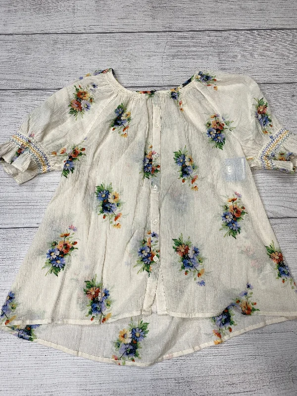 Markdowns Floral Top Short Sleeve Madewell, Size S
