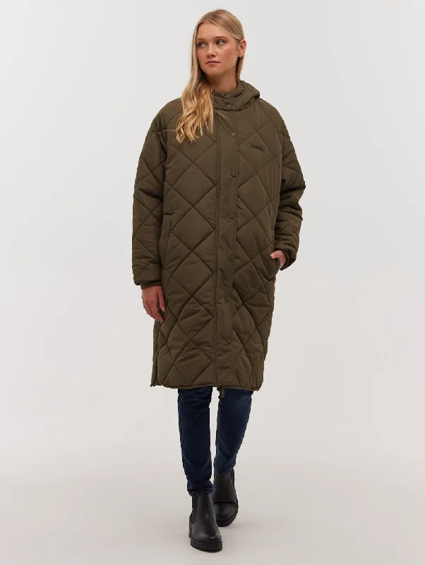 Holiday Sale Genie Diamond Quilted Midi Parka