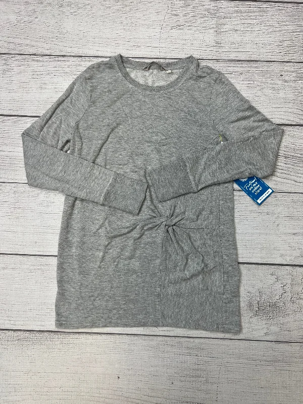 Massive Deals Grey Athletic Top Long Sleeve Collar Athleta, Size Xs