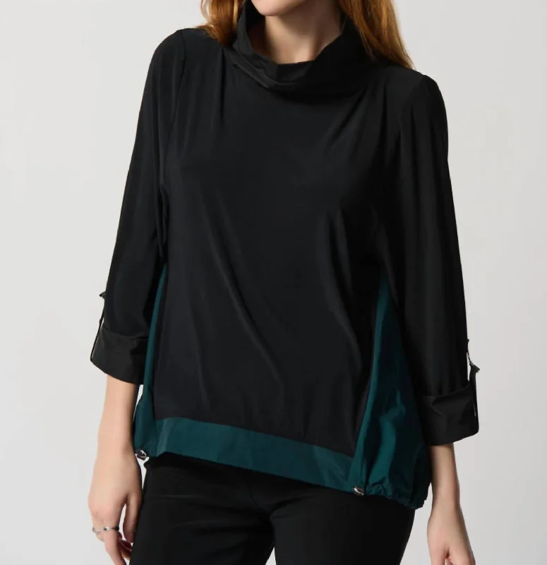 Special Savings Jacket Top In Alpine Green Black