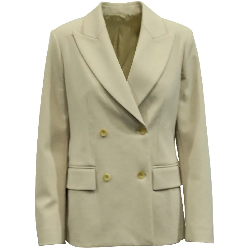 Reduced Prices Joseph Double Breasted Coat in Beige Wool