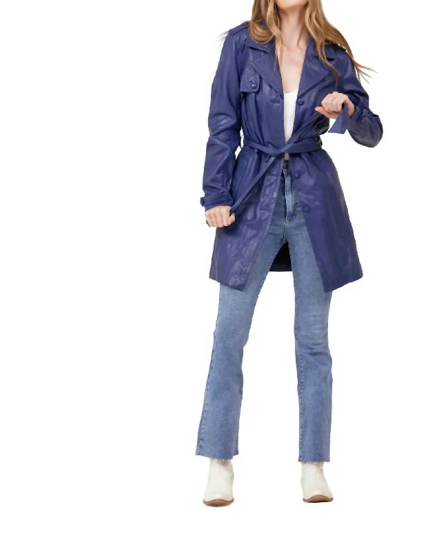 Value Deals Lailah Cf Leather Jacket In Royal
