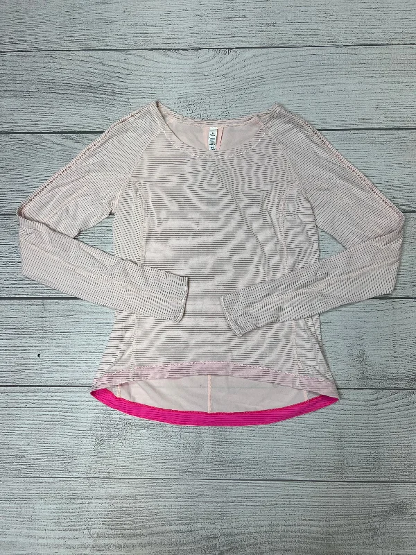 Limited Availability Light Pink Athletic Top Long Sleeve Crewneck Lululemon, Size S