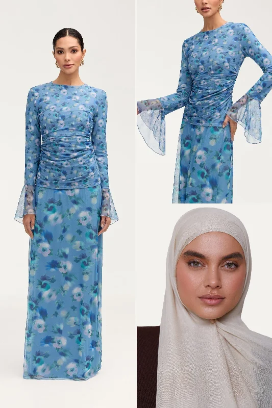 Savings Bonanza Lolita Top, Skirt & Hijab in Floral Bundle Set
