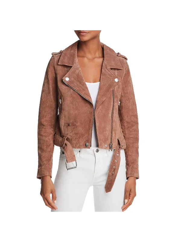Weekend Deal Morning After Womens Suede Fall Motorcycle Jacket