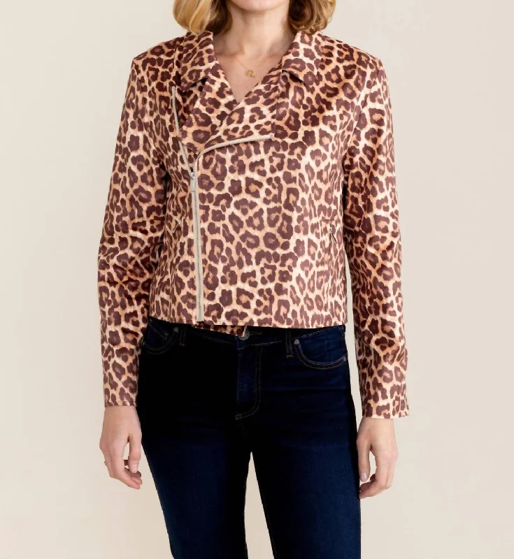 Can't Miss Moto Jacket In Leopard