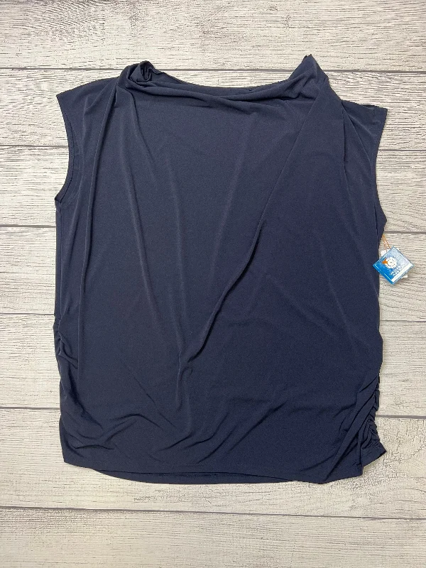 Final Markdown Navy Top Short Sleeve Lane Bryant, Size 3x