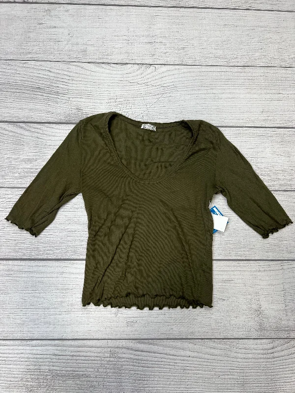 Exclusive Offers Olive Top Short Sleeve Basic Free People, Size M