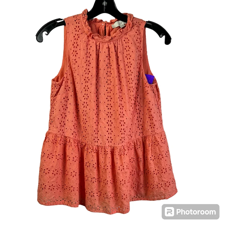 Mega Deal Orange Top Sleeveless Loft, Size Xs