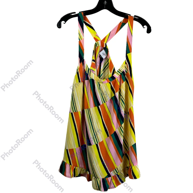 Huge Savings Orange & Yellow Blouse Sleeveless Cabi, Size L