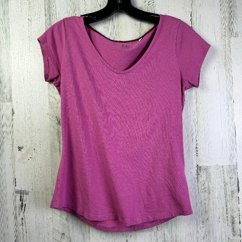 Closeout Sale Pink Top Short Sleeve Basic Boden, Size Xs