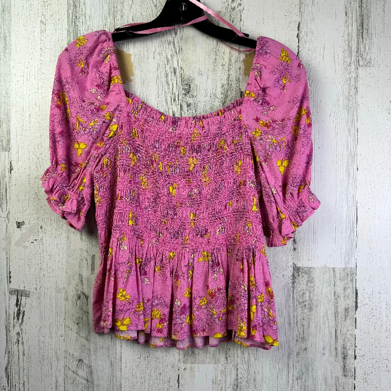 Special Buy Pink Top Short Sleeve Scoop, Size S