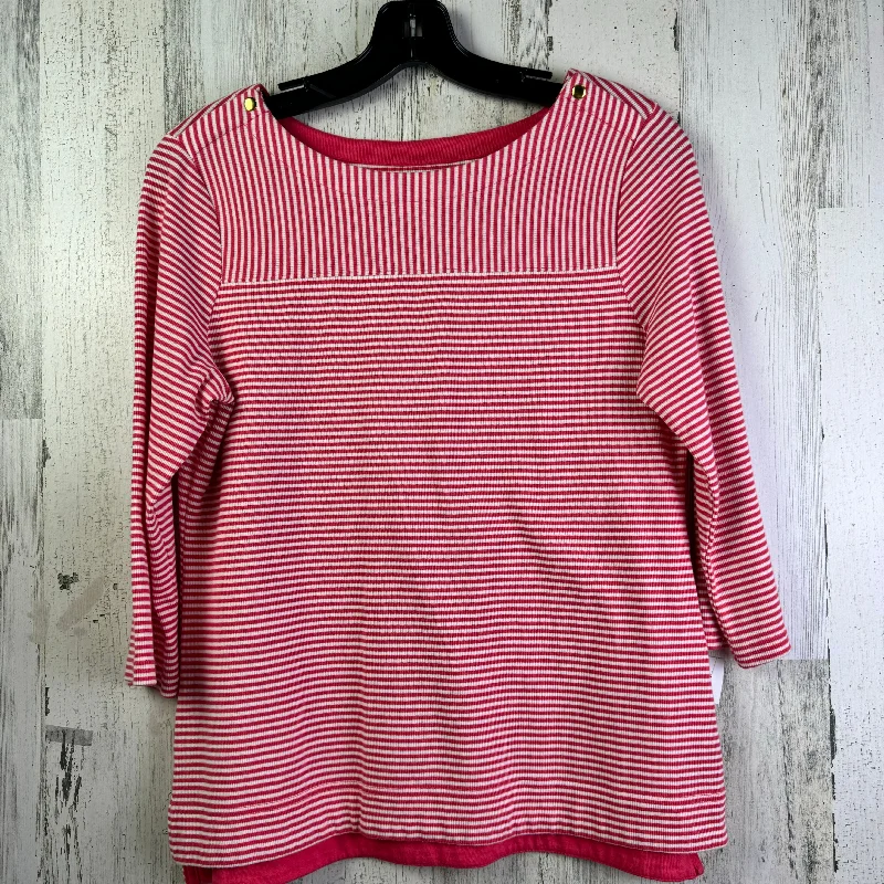 Price Rollback Pink & White Top 3/4 Sleeve Chicos, Size S