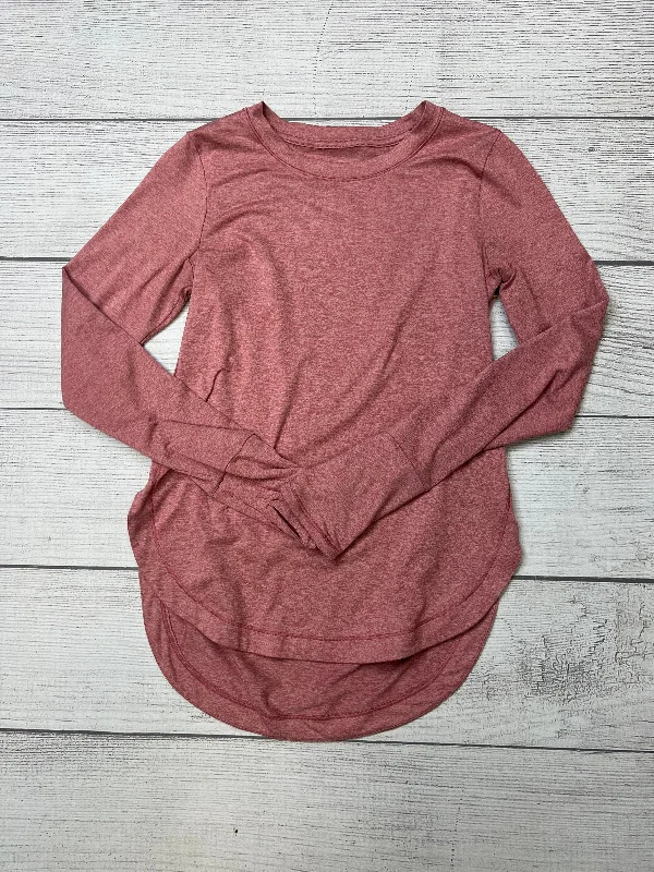 Crazy Deals Red Athletic Top Long Sleeve Crewneck Athleta, Size Xxs