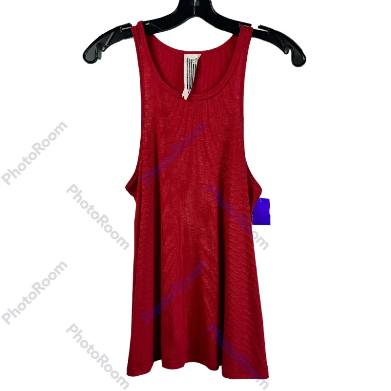 Last Chance Red Top Sleeveless Basic Free People, Size M
