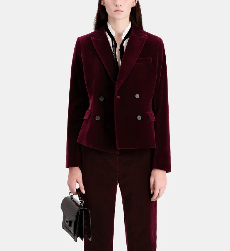 Closeout Short Velvet Suit Jacket