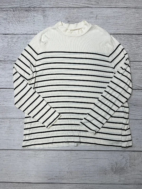 Exclusive Offers Striped Top Long Sleeve Basic Ava & Viv, Size 3x