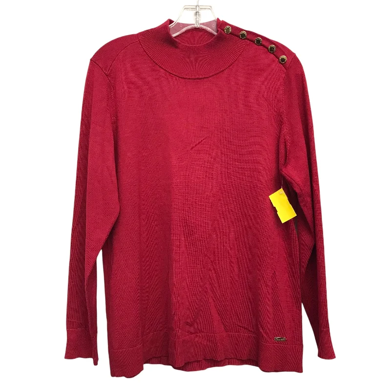 Super Sale Sweater By Calvin Klein In Red, Size:L