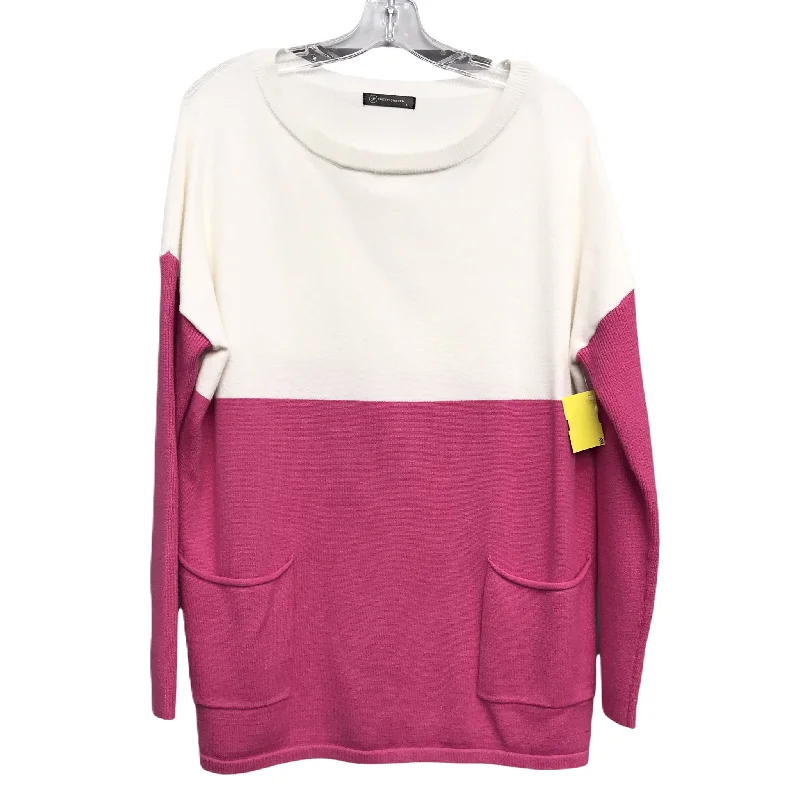 Don't Wait Sweater By Pretty Garden In Cream & Pink, Size: S