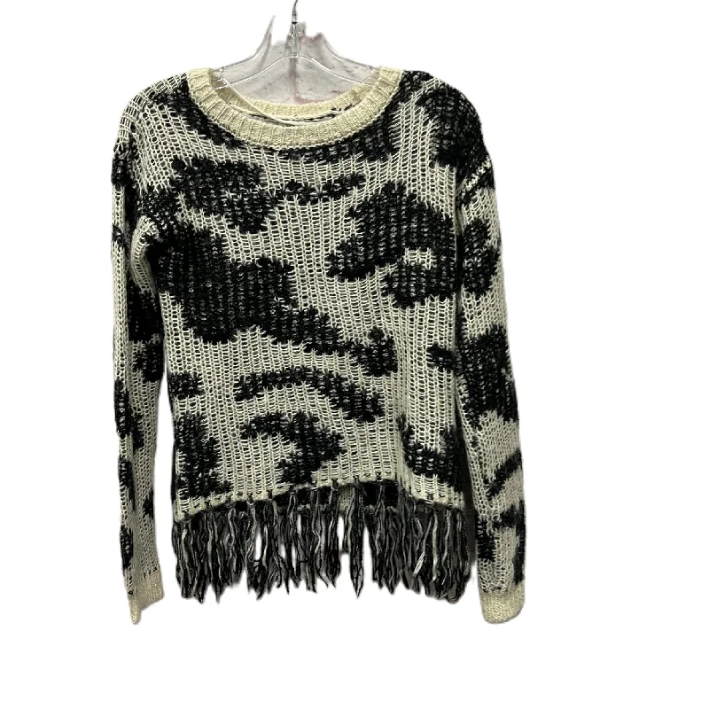 Exclusive Preview Sweater By Vero Moda In Black & Cream, Size: S