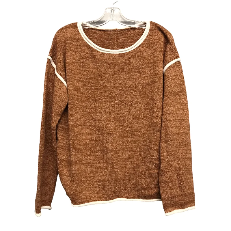 Mega Sale Sweater In Brown & Cream, Size: L