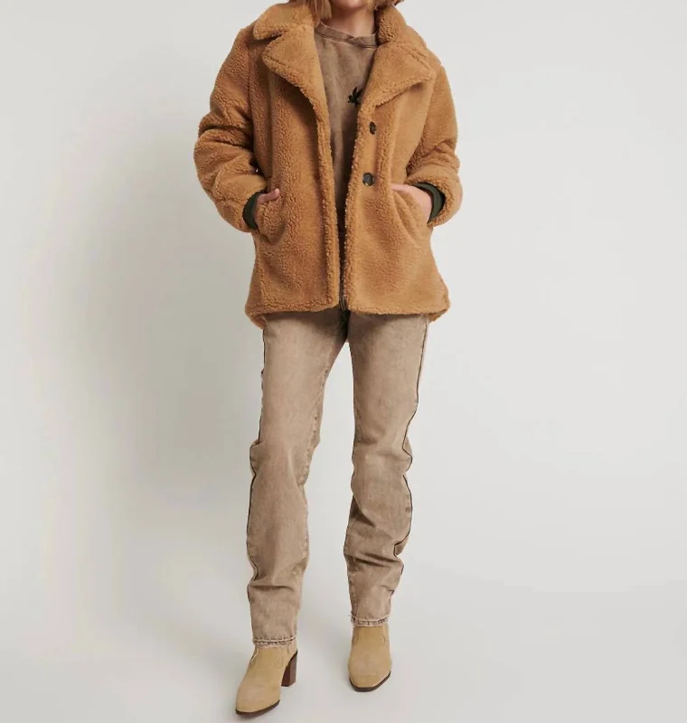 Great Bargains Teddy Coat In Tan