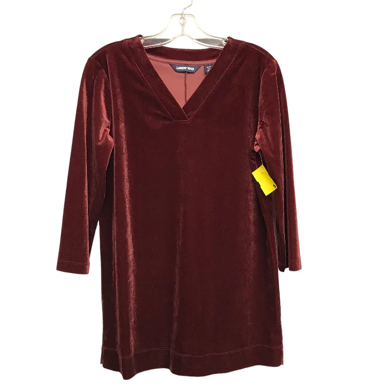 Price Smash Top 3/4 Sleeve By Lands End In Red, Size:S