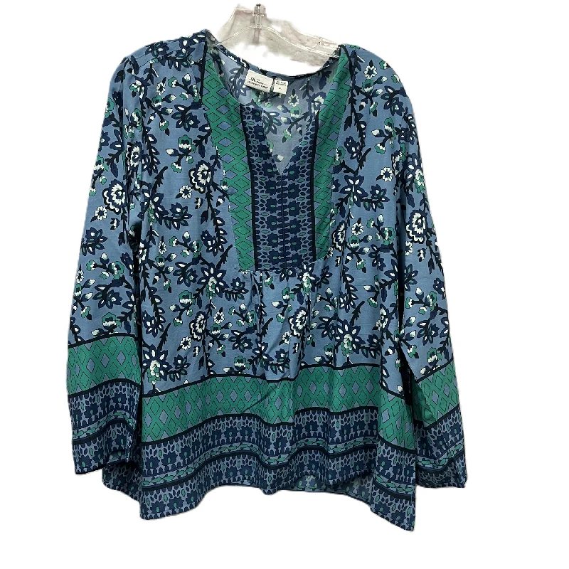Sale Event Top Long Sleeve By Country Store In Blue, Size: Xl