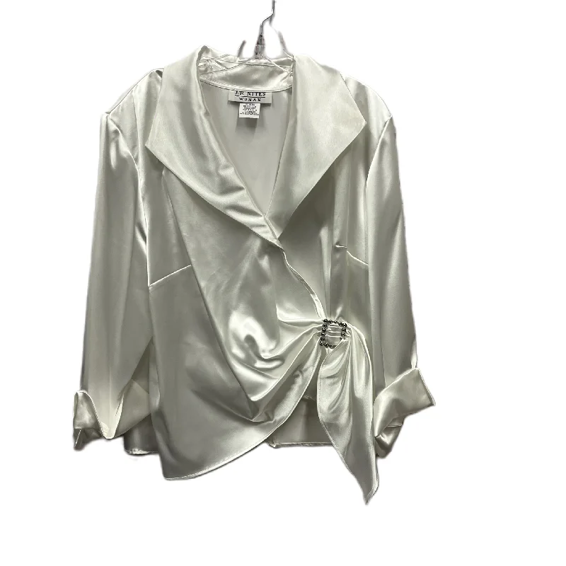 Final Markdown Top Long Sleeve By Jr Nites In White, Size: 3x