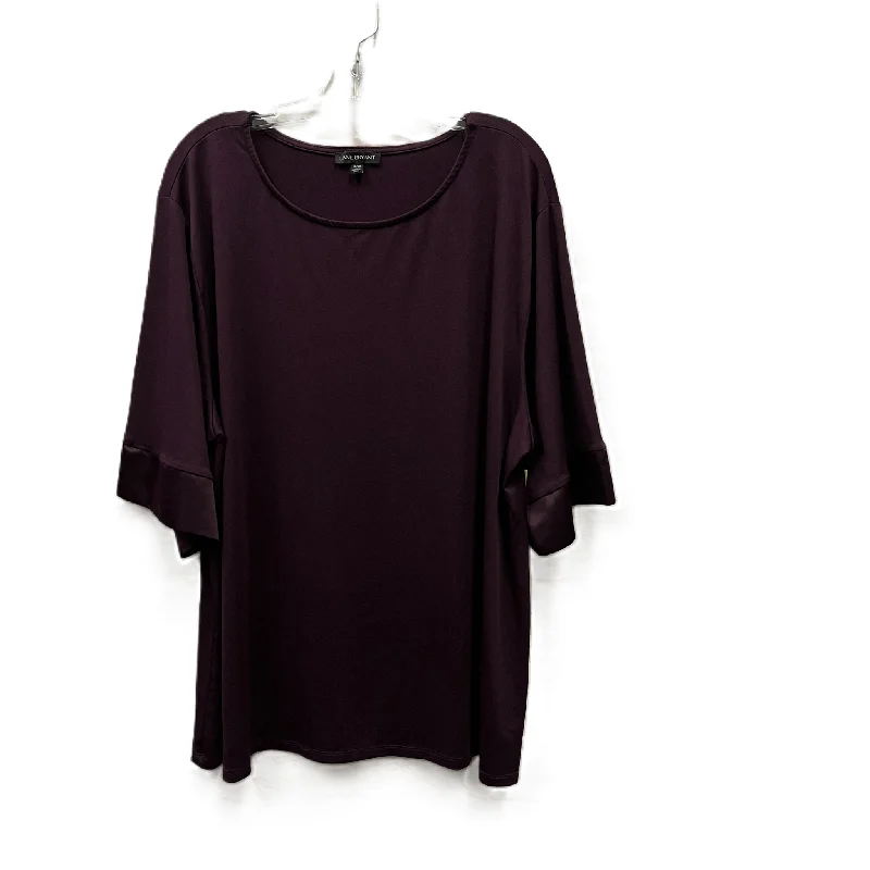 Hurry In Top Long Sleeve By Lane Bryant In Purple, Size: 1x